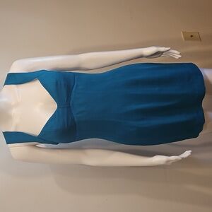 Guess by Marciano Blue Silk Form-fitting Cocktail Dress
